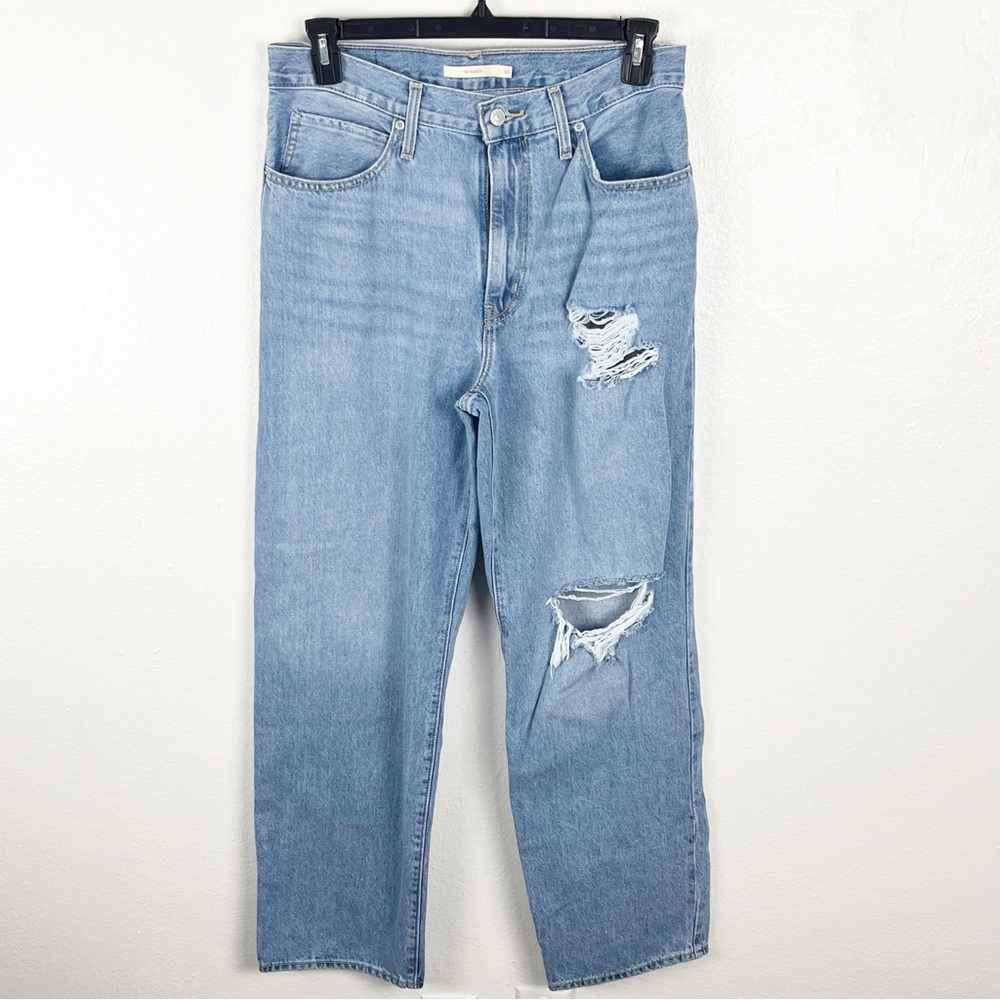 LEVI’S ‘94 Baggy 100% Cotton Light Wash Ripped High Rise Jeans, Size 30